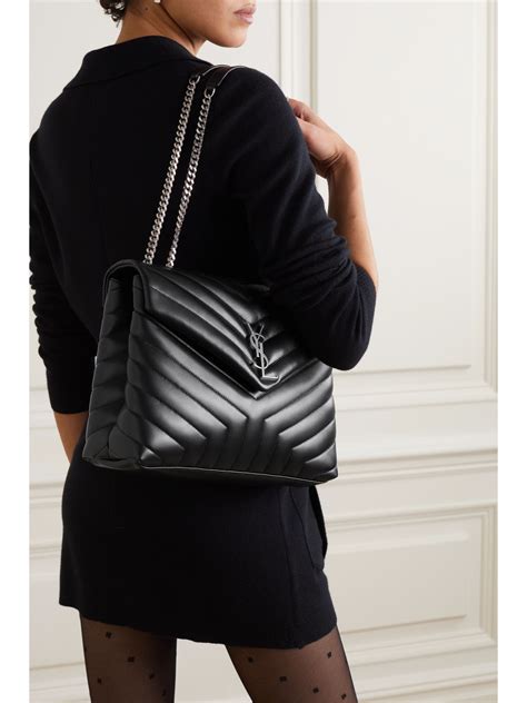 ysl lou lou all black|Loulou Saint Laurent Bags .